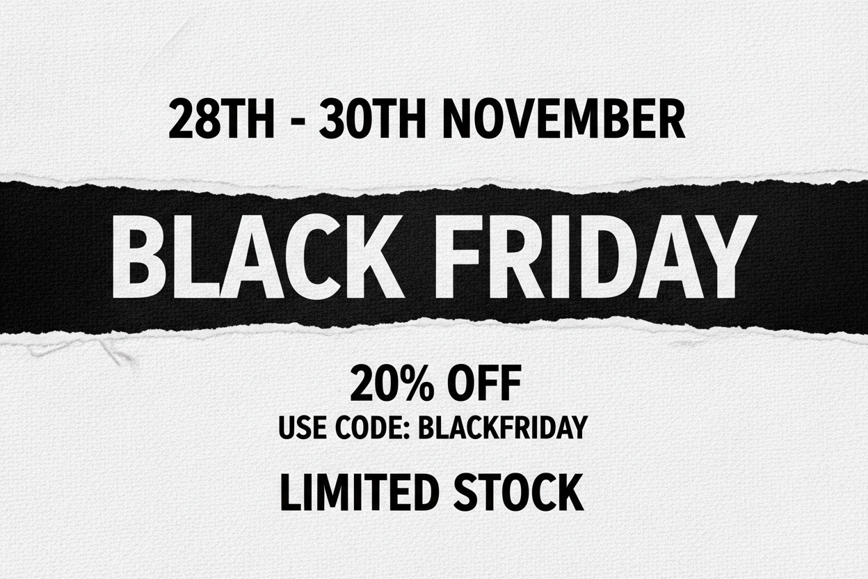 Black Friday 20% Off Banner